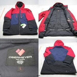 Obermeyer Cirque Jacket Men Large Red Waterproof‎ Breathable Snowboard $349 NEW